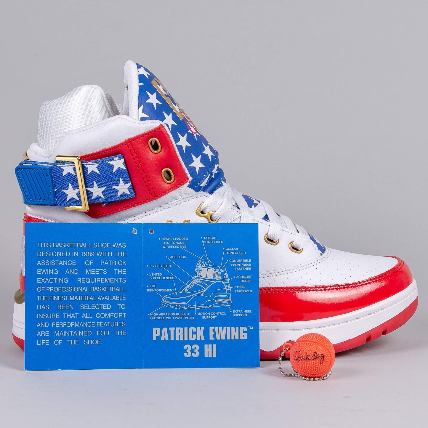 EWING ATHLETICS 33 HI USA -WHITE/BLUE/GOLD - 4th of July