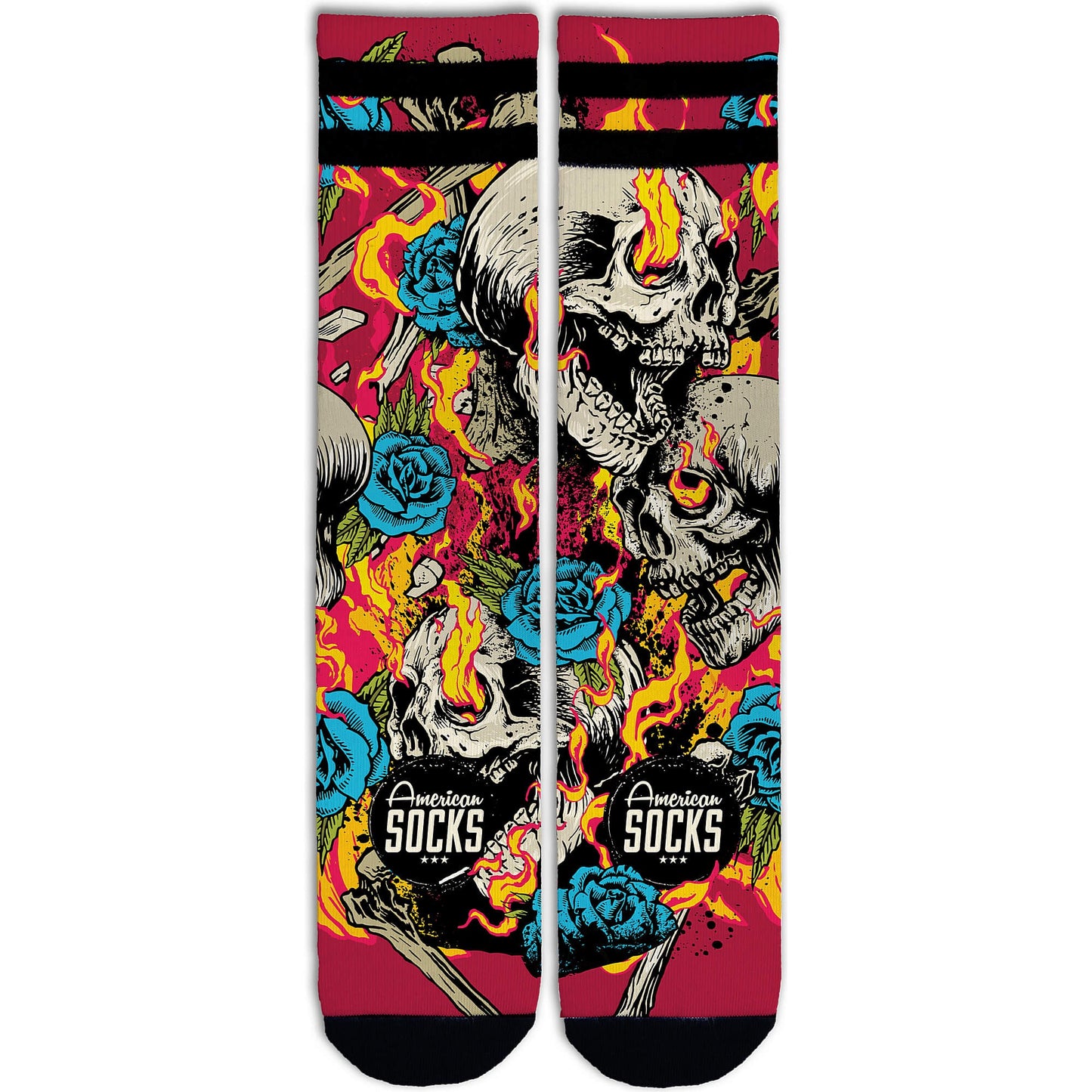 Ponožky American Socks Fireball - Mid High farebné