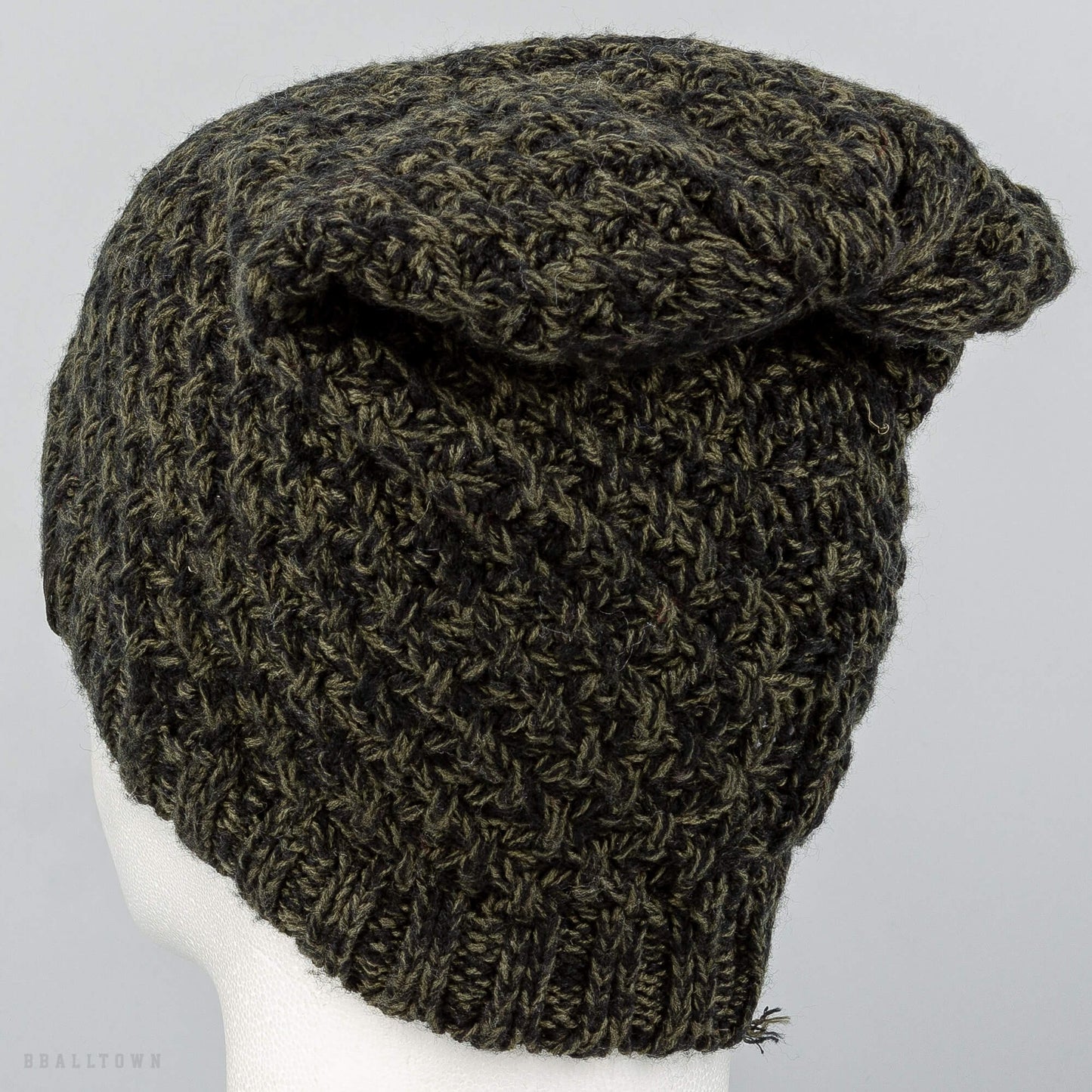 Pletená zimná čiapka MZ72 AC Happy knit beanie TW kaki/čierna