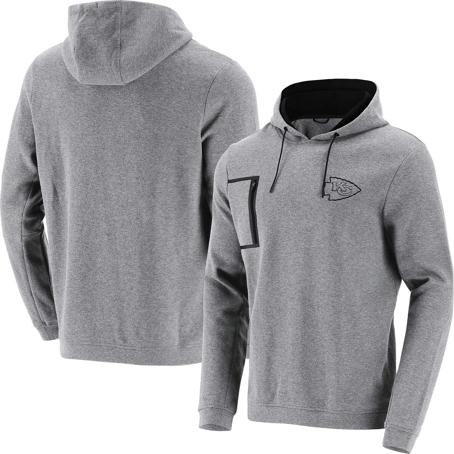 Mikina s kapucňou Fanatics NFL Mono Premium Graphic OH Hoodie Kansas City Chiefs šedá