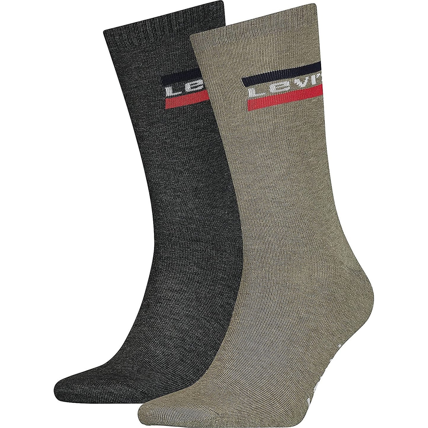 Ponožky Levis Regular Cut Sprtwr Logo 2 páry tmavozelné