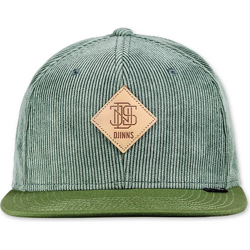 Djinns 6 Panel Snapback Cap Softcord light olive