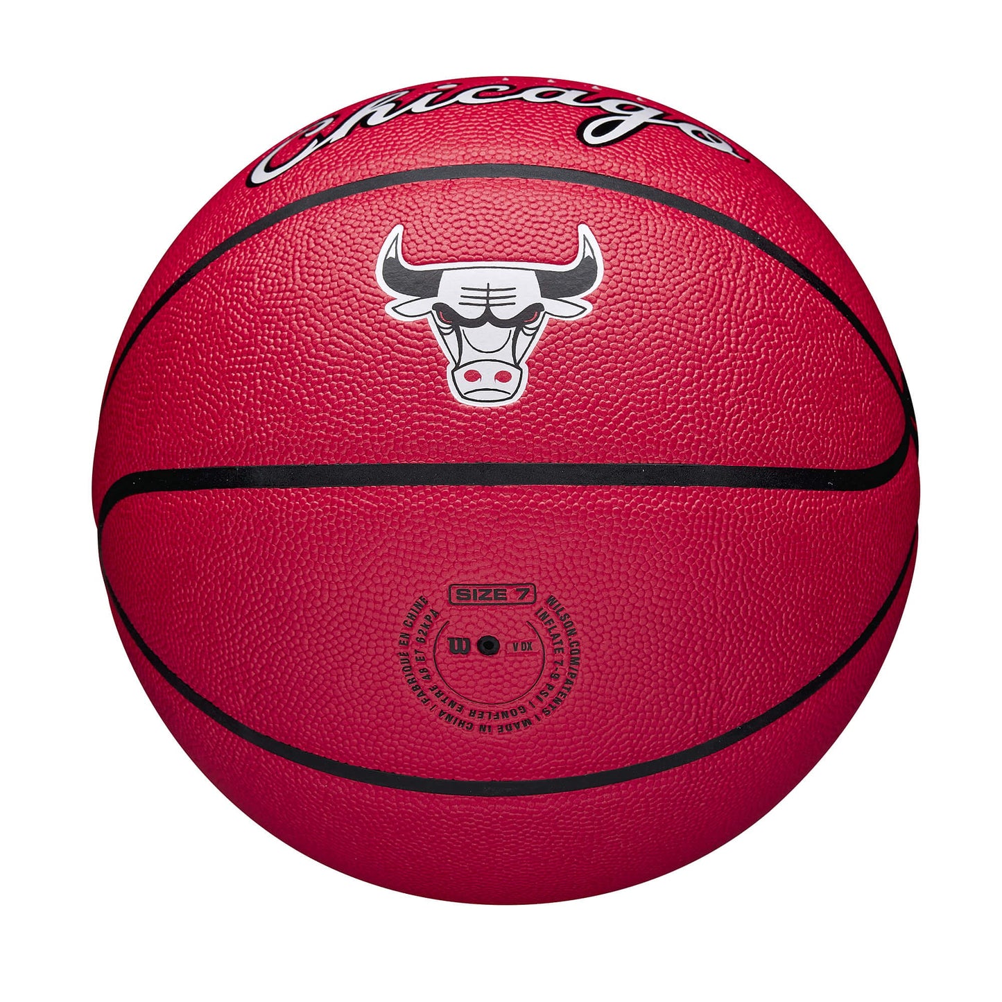 Basketbalová lopta Wilson NBA Team City Collector Chicago Bulls (veľkosť 7) červená