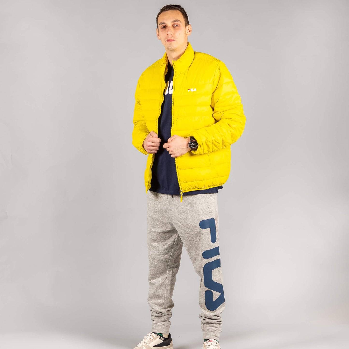 Zimná bunda Fila EMORY thin liner jacket warm olive žltá