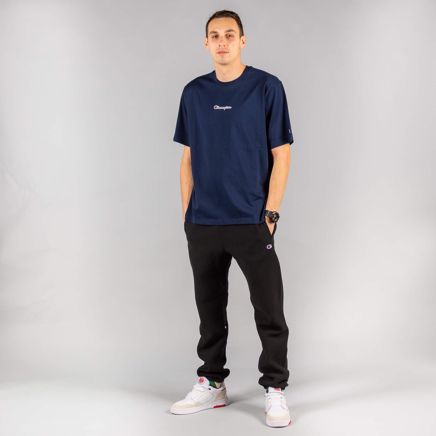 Champion Crewneck T-Shirt Navy
