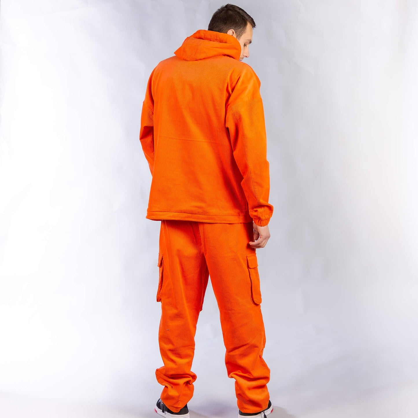 Sean John Script Logo Corduroy Trackpants Orange