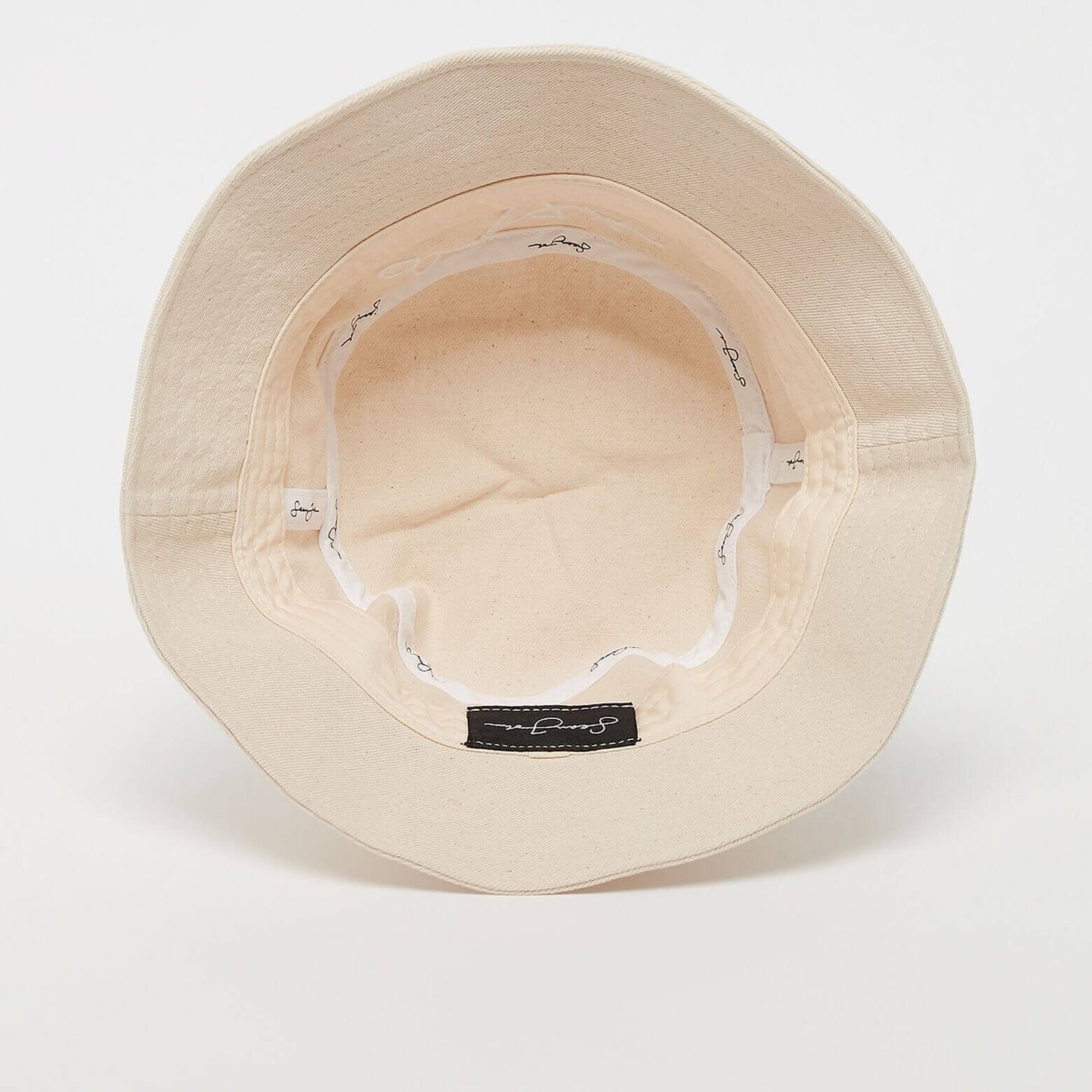 Sean John Script Logo Denim Buckethat Ecru