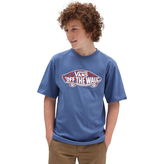 Vans Boys Otw Logo Fill T-Shirt (8-14 Years) True Navy-Chili Pepper