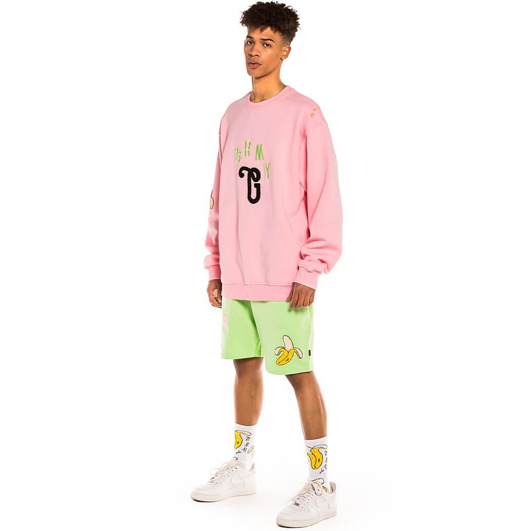 GRIMEY WEAR JUNGLE PUNCH CREWNECK PINK