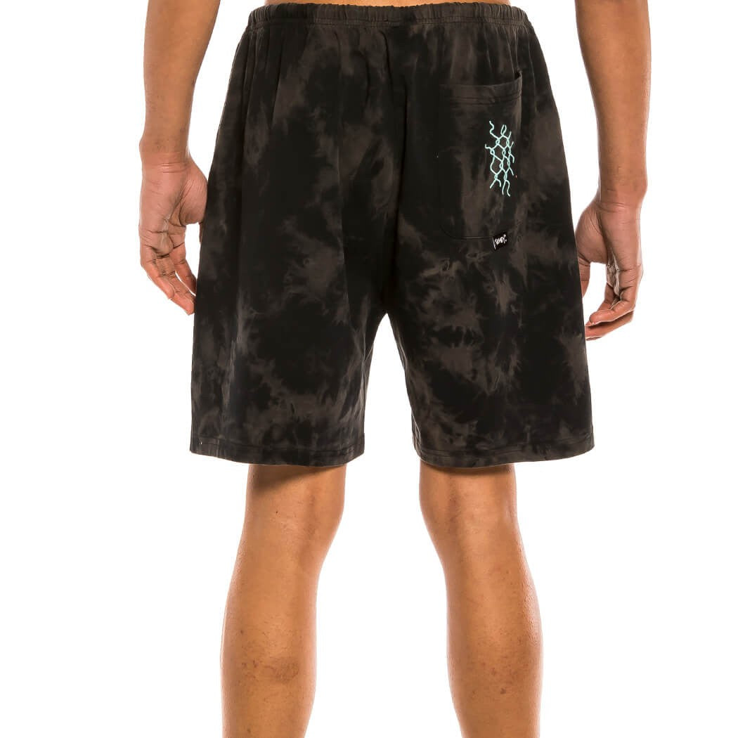 Grimey Wear Day Dreamer Bleached Sweatshorts Bleached Black
