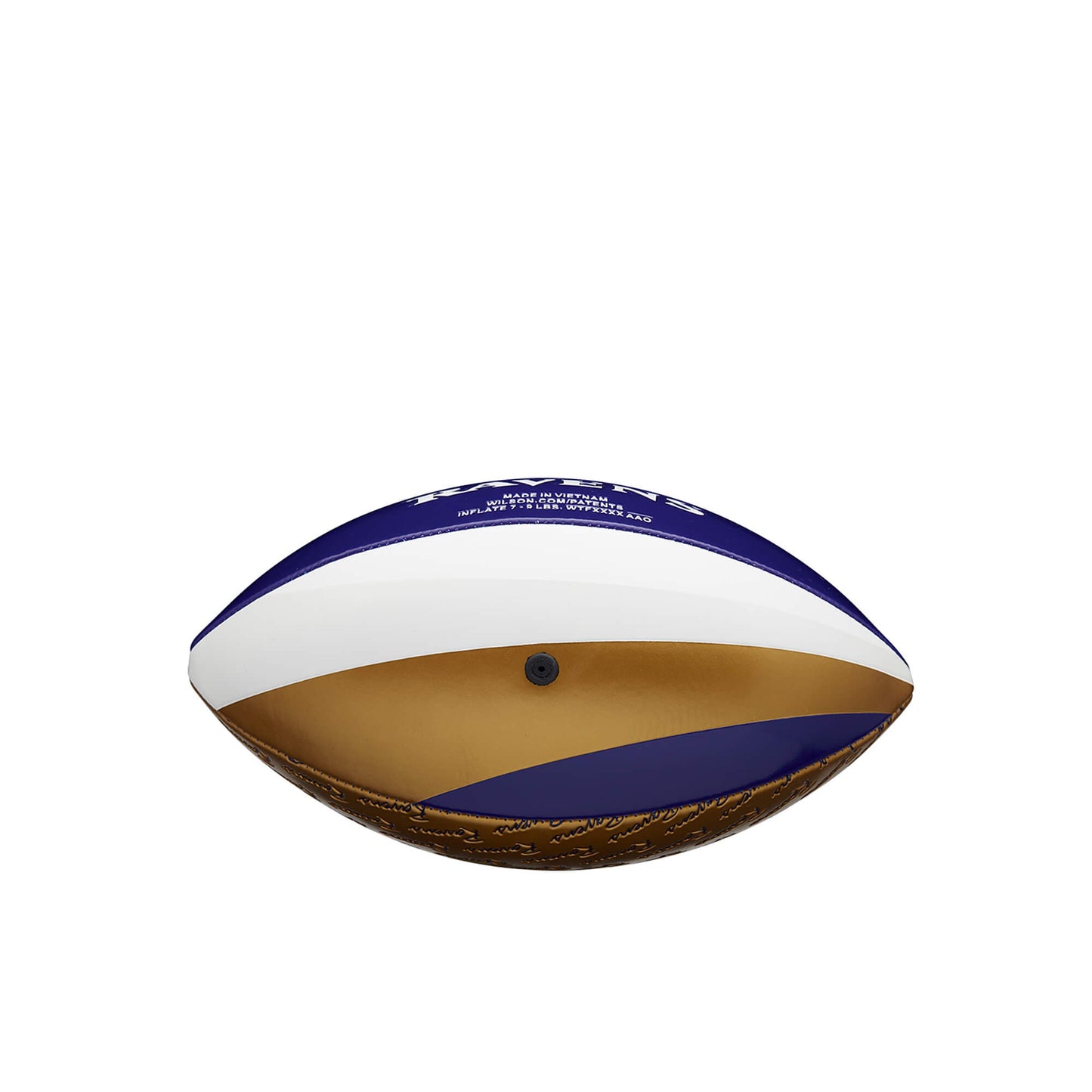 Detská lopta na americký futbal Wilson Mini NFL Peewee Team Baltimore Ravens fialová