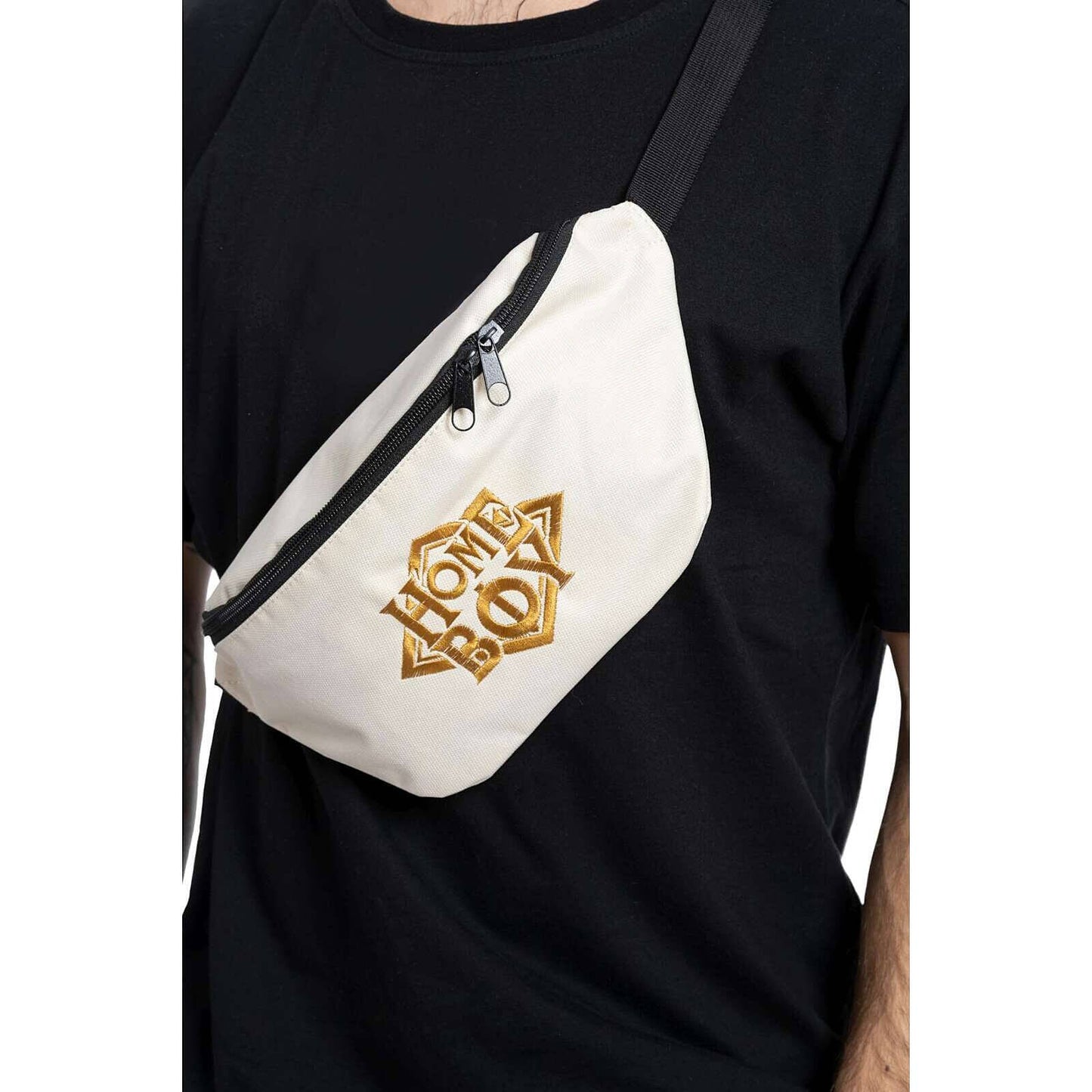 Ľadvinka Homeboy WAYFARER Bag Nappo Logo krémovo-biela