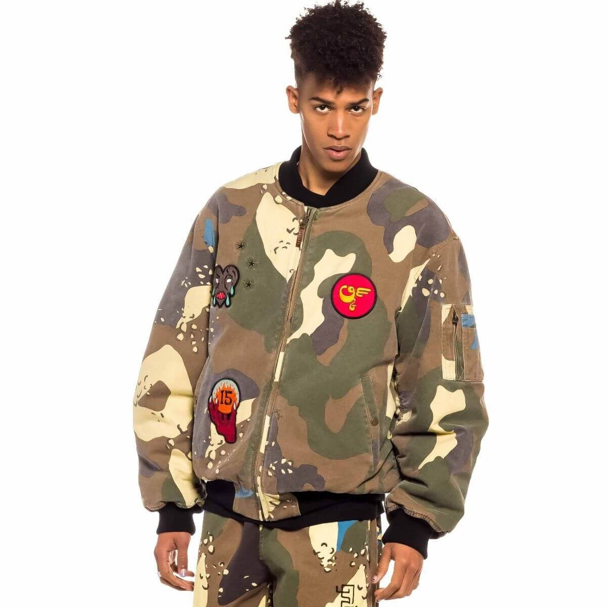 GRMY GRIMEY WEAR GLORIFIED CAMO BOMBER JACKET CAMO – BBALLTOWN