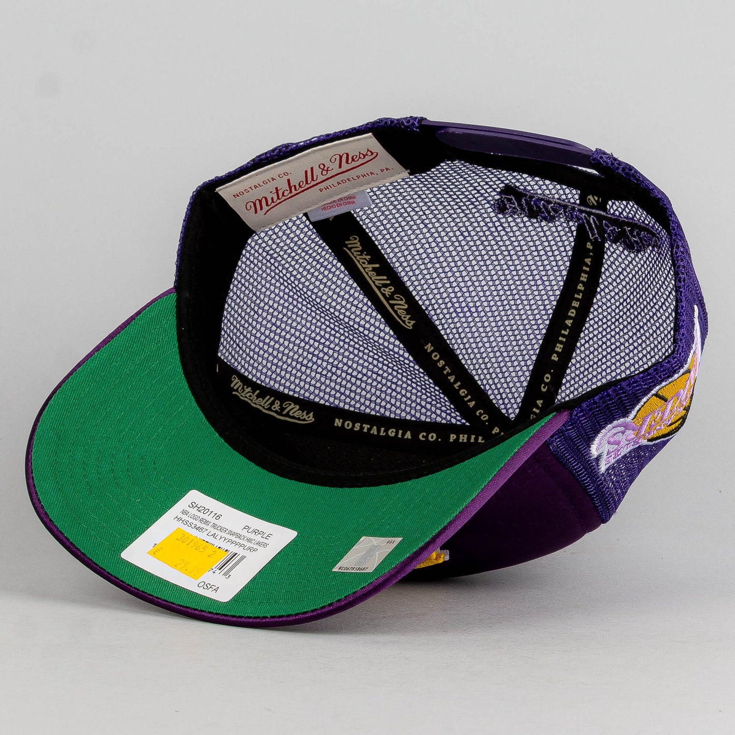 Mitchell & Ness NBA LOGO REMIX TRUCKER SNAPBACK HWC LOS ANGELES LAKERS PURPLE