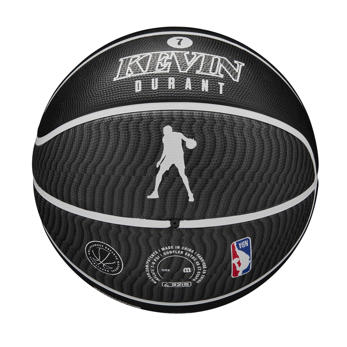 Basketbalová lopta Wilson NBA Player Icon - Kevin Durant (veľkosť 7) čierna