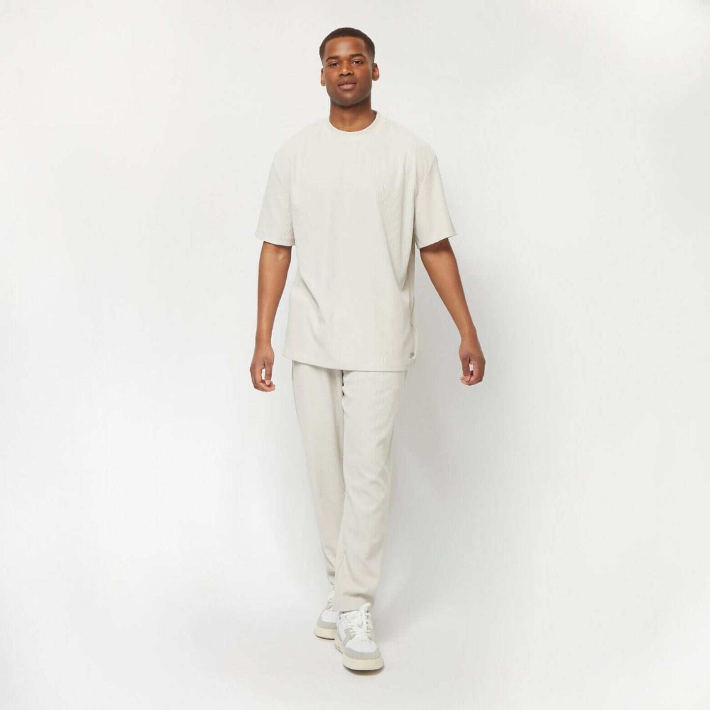 Tepláky Sean John Metall Logo Plissee Pants šedé