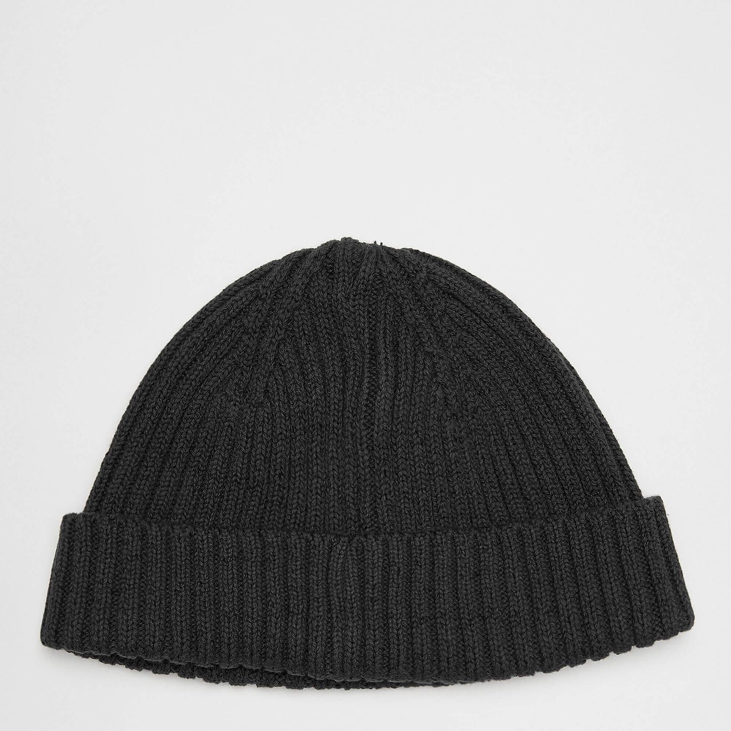 Sean John Script Logo Rib Knit Short Beanie
black