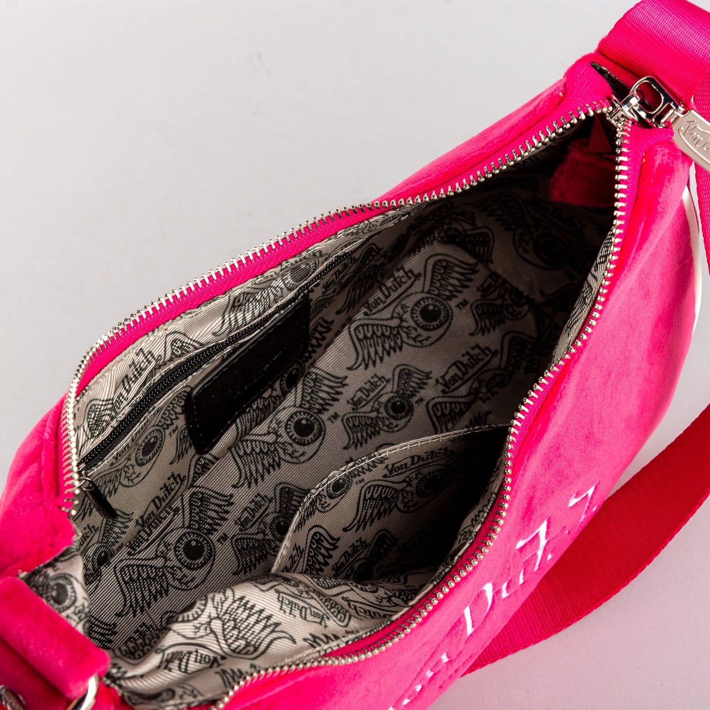 Von Dutch Originals Amy Baguette Velvet Pink