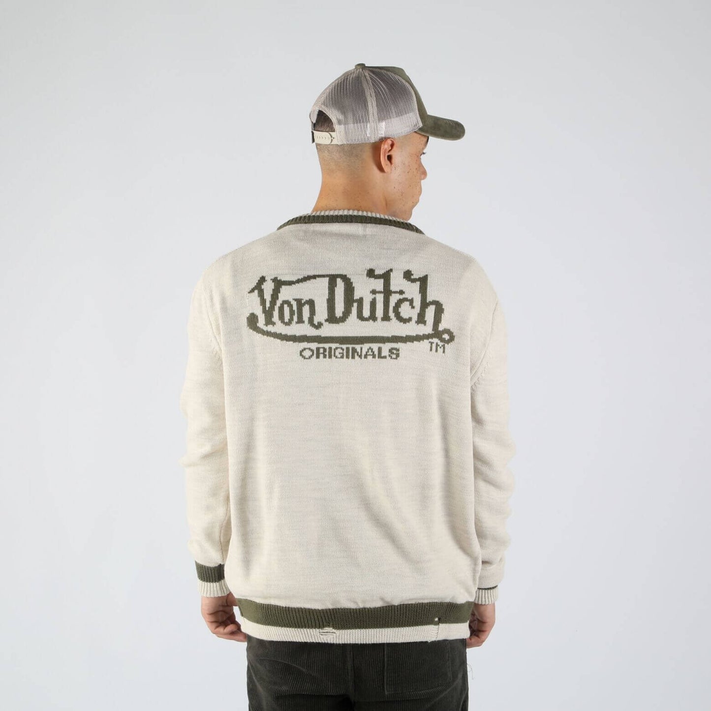 Von Dutch Originals Mo Knit Cardigan Beige