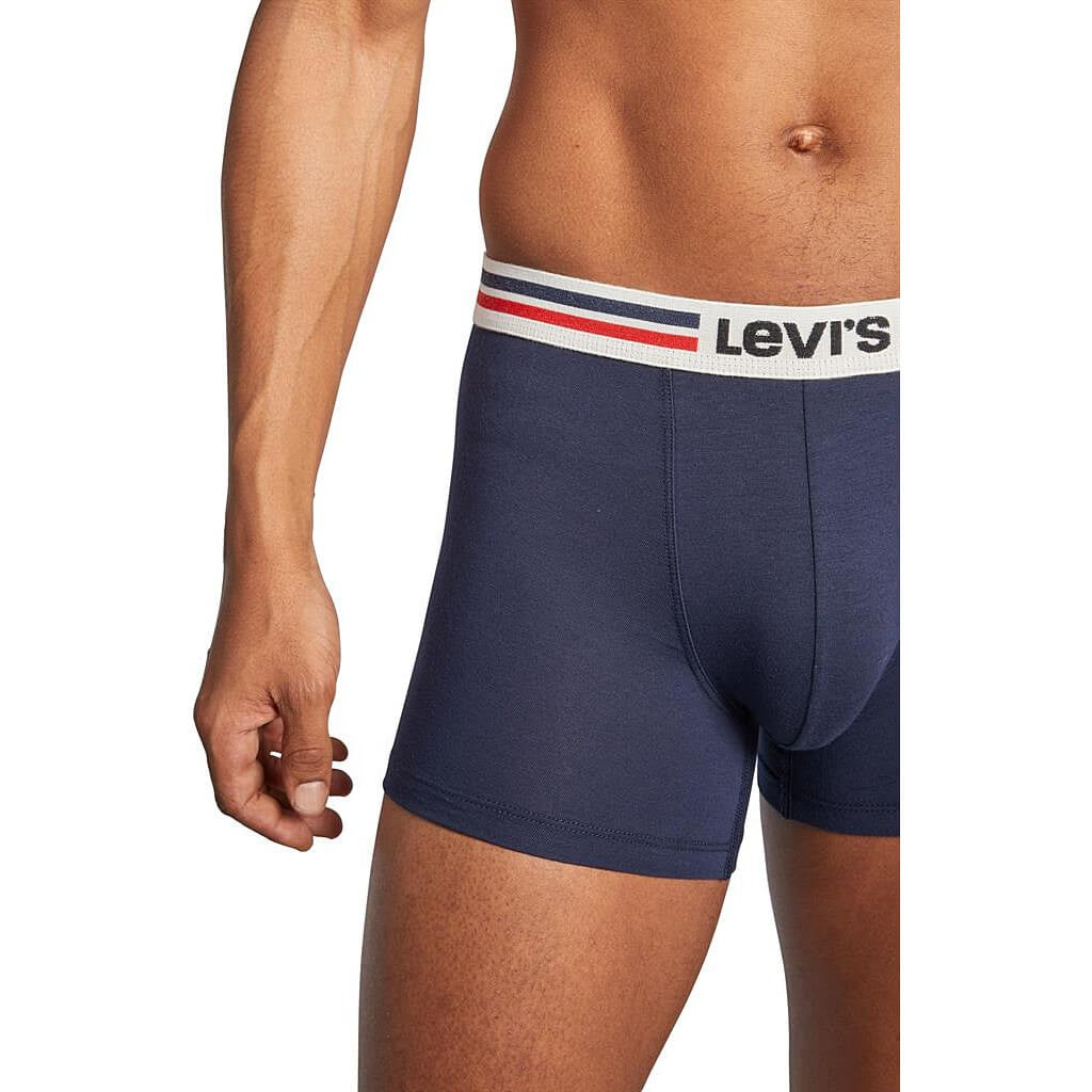 Súprava 3 kusov boxeriek Levi's® Giftbox Iconic Cotton Wb Boxer Brief 3P tmavomodré/šedé