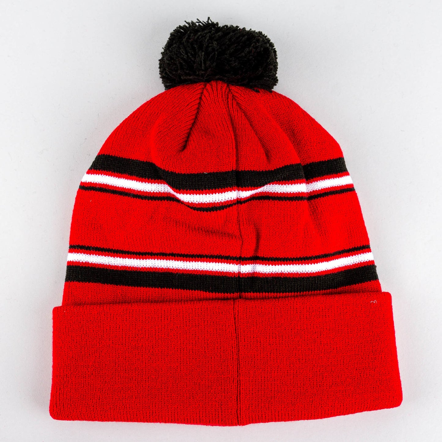 Outer Stuff Jacquard Cuffed Knit With Pom - Youth Os Chicago Bulls Red/White/Black