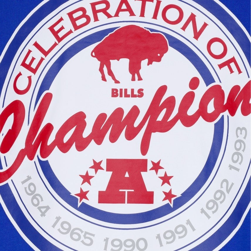 Mikina Mitchell & Ness NFL All Over Crew 2.0 BUFFALO BILLS červená/modrá