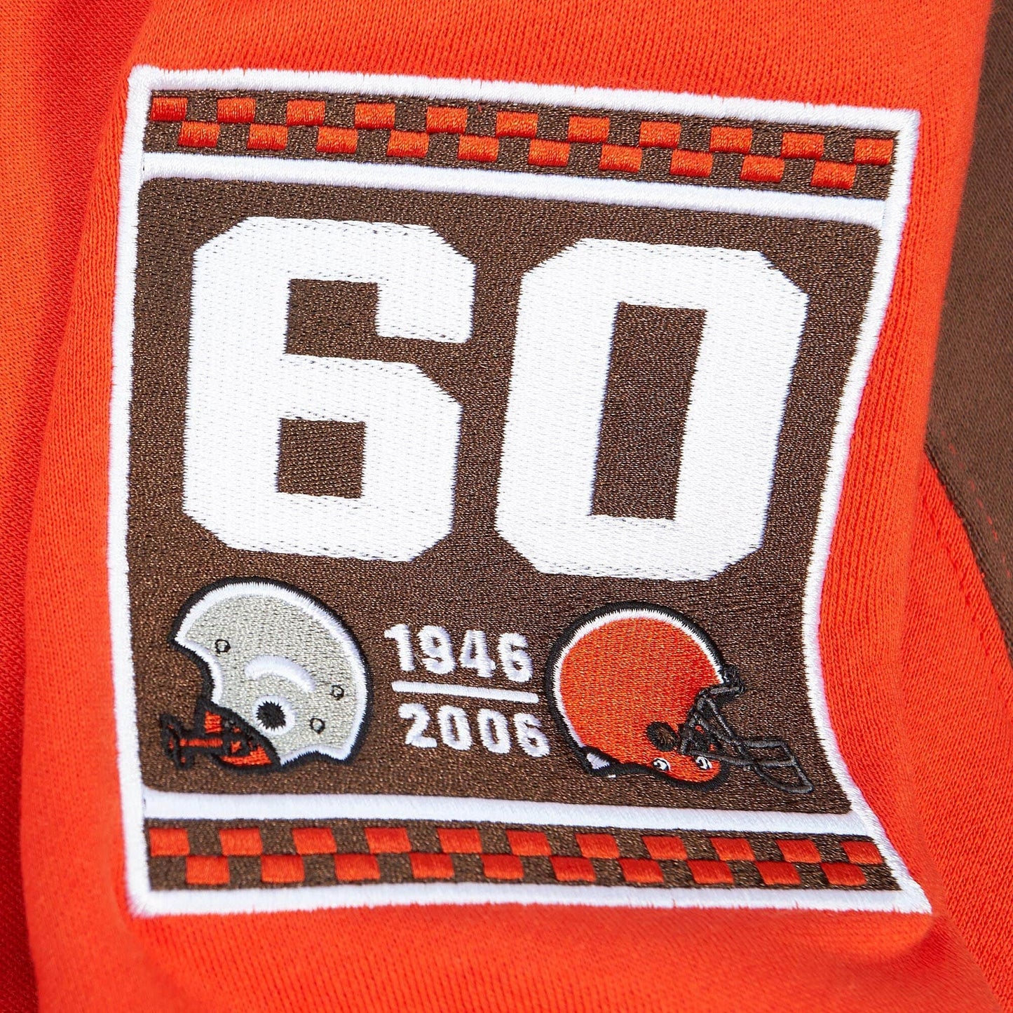 Mikina Mitchell & Ness NFL All Over Crew 2.0 CLEVELAND BROWNS hnedá