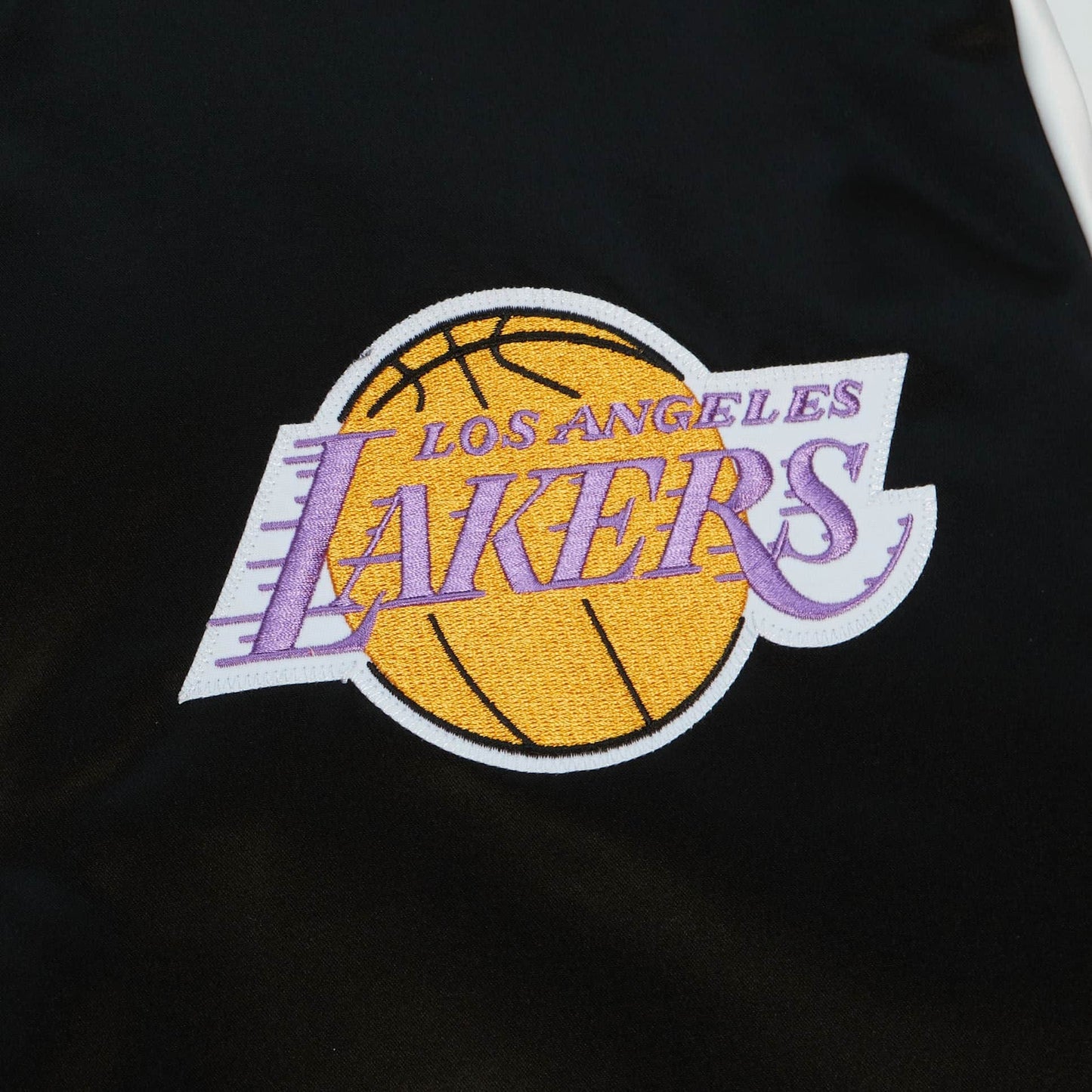 Mitchell & Ness Team Origins Varsity Satin Jacket Los Angeles Lakers Black / White