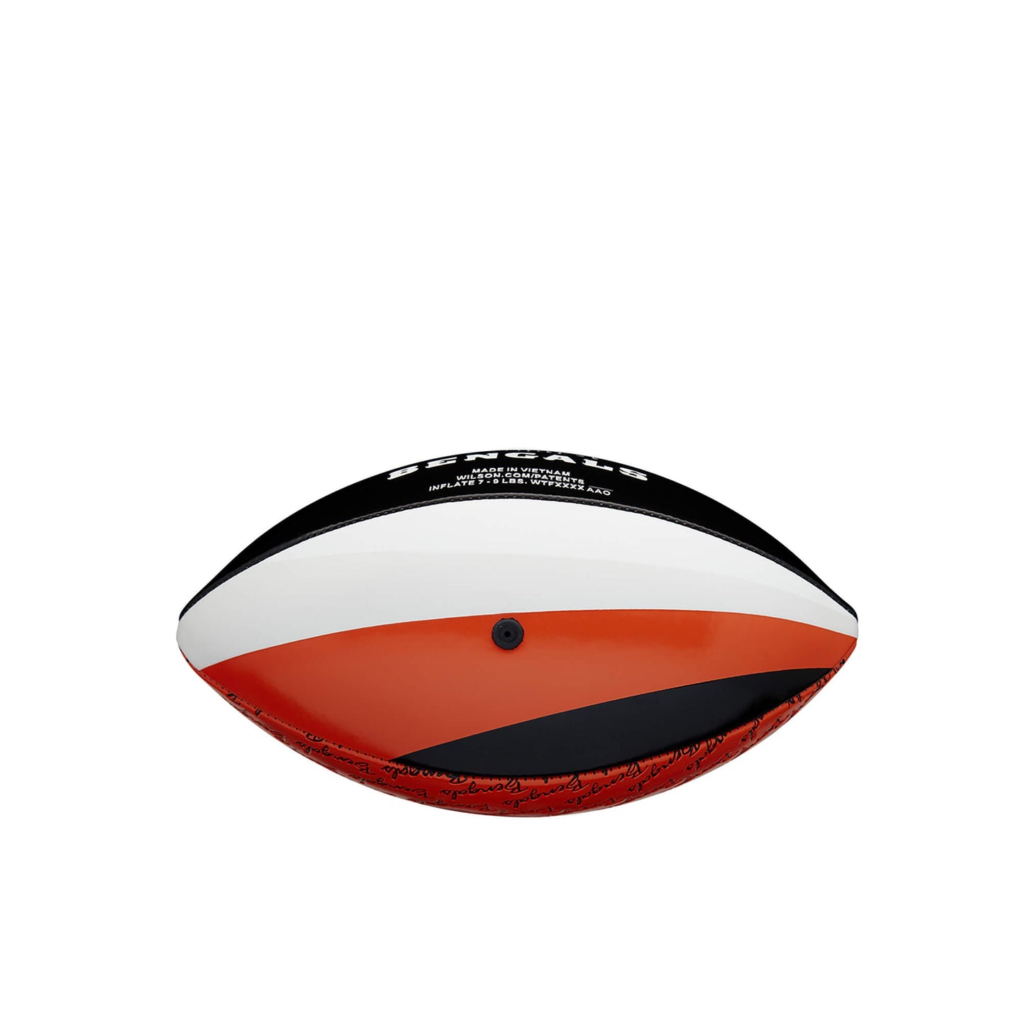 Detská lopta na americký futbal Wilson Mini NFL Peewee Team Cincinnati Bengals čierna