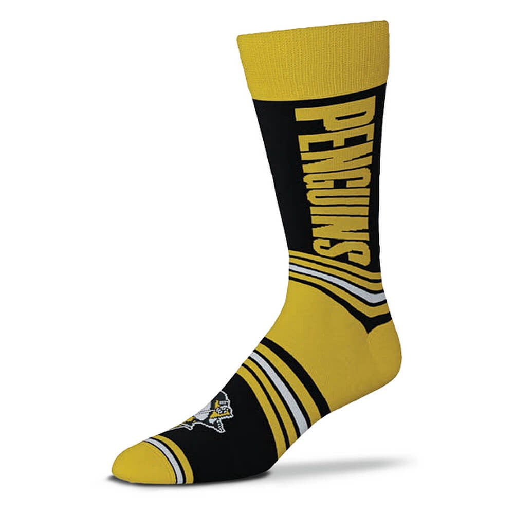 Ponožky For Bare Feet NHL Graphic Go Team Socks Pittsburgh Penguins žltá/čierna