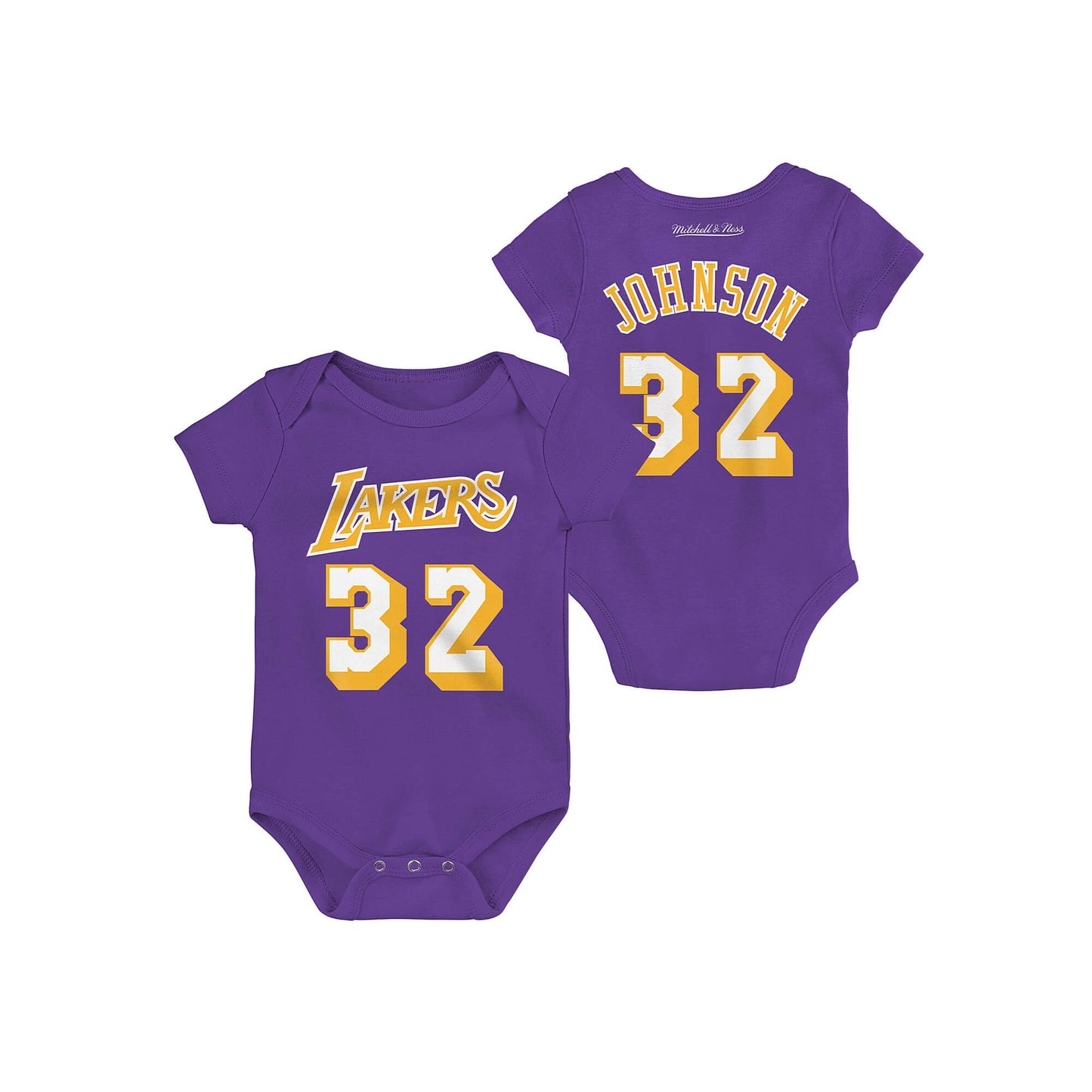 MITCHELL & NESS INFANT ROAD N&N CREEPER LOS ANGELES LAKERS - MAGIC JOHNSON PURPLE/YELLOW