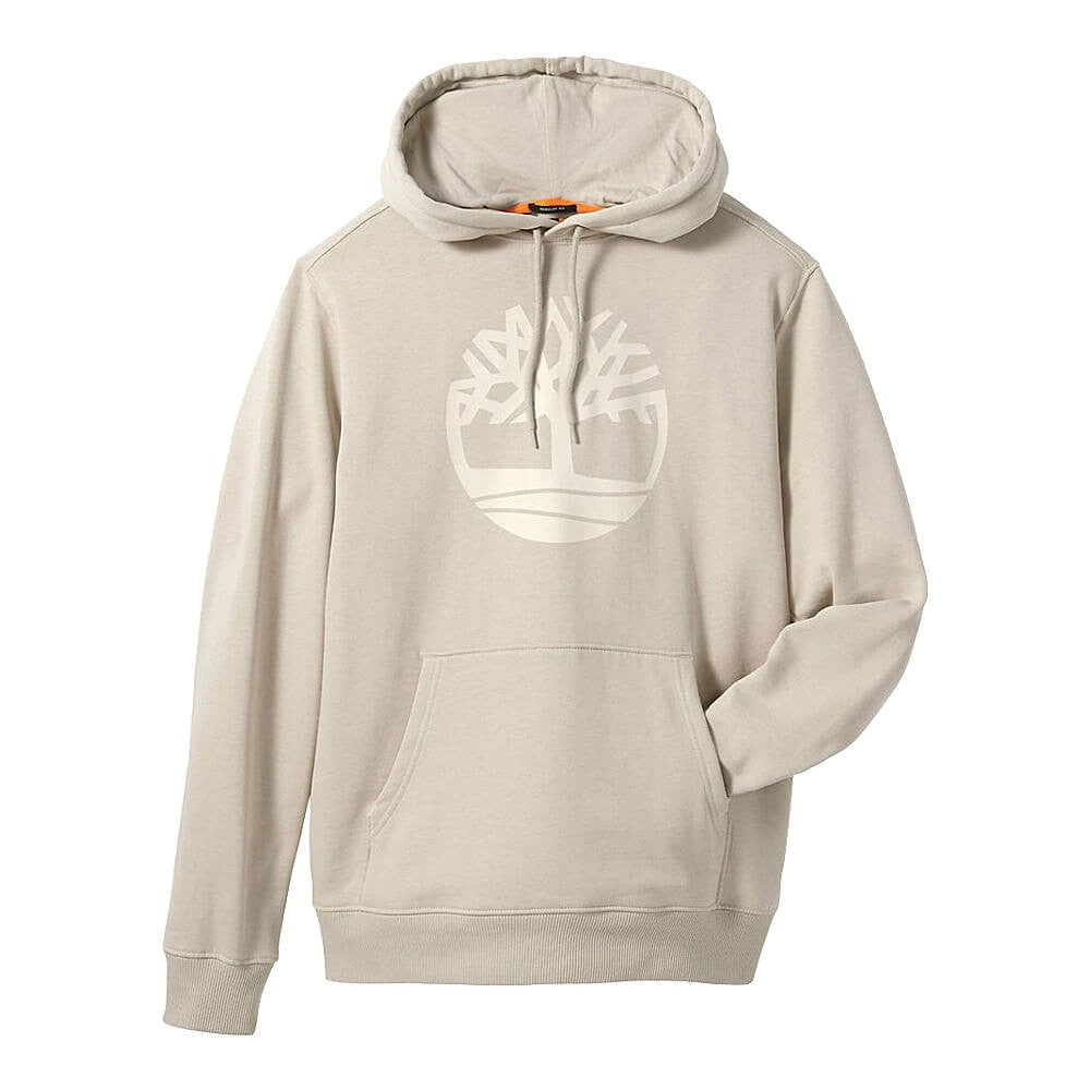 Mikina s kapucňou Timberland Core Logo Hoodie krémová biela Regular fit