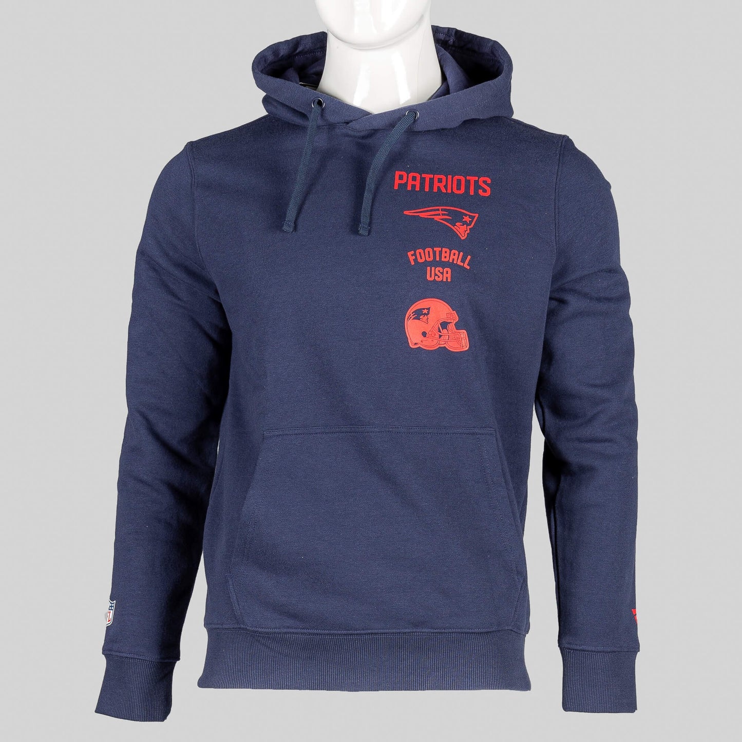 Mikina s kapucňou Fanatics NFL Property Of Graphic Overhead Hoodie New England Patriots tmavomodrá