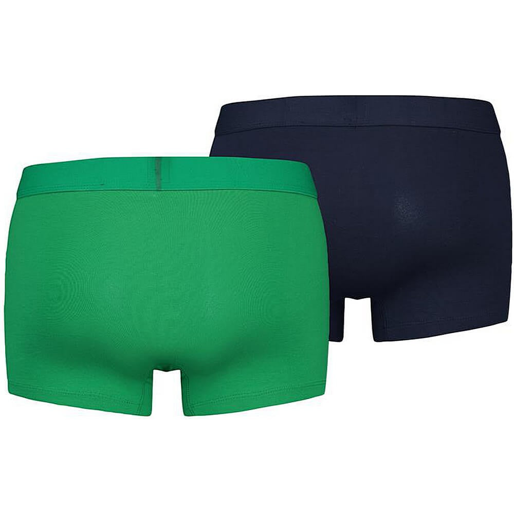 Súprava 2 kusov boxeriek Levi's® Solid Basic Trunk Organic Co 2P zelené/tmavomodré