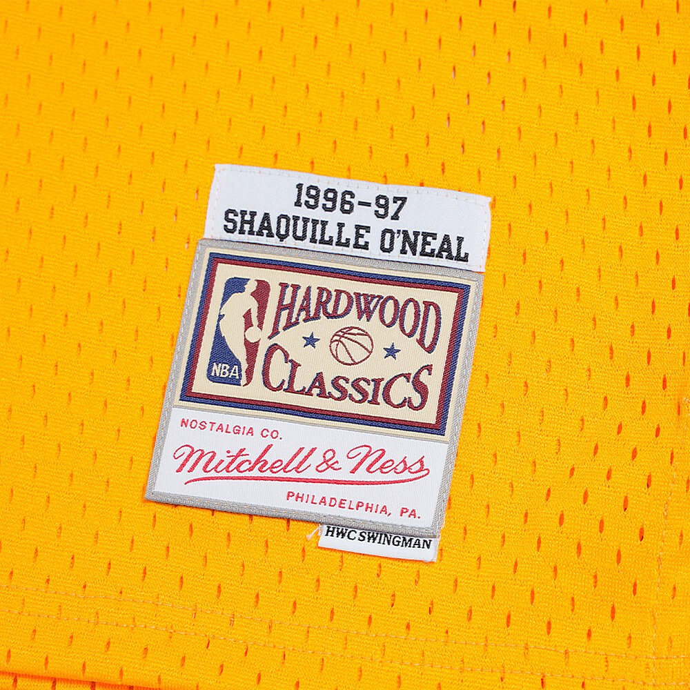 Mitchell & Ness Swingman Shaquille O'Neal Los Angeles Lakers 1996-1997 Kid'S Jersey Yellow