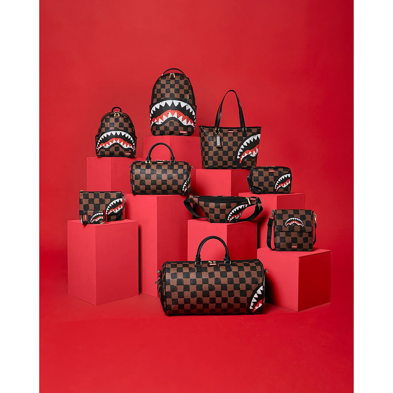 Sprayground Sharks In Paris Paint Dlxsv Backpack Brown