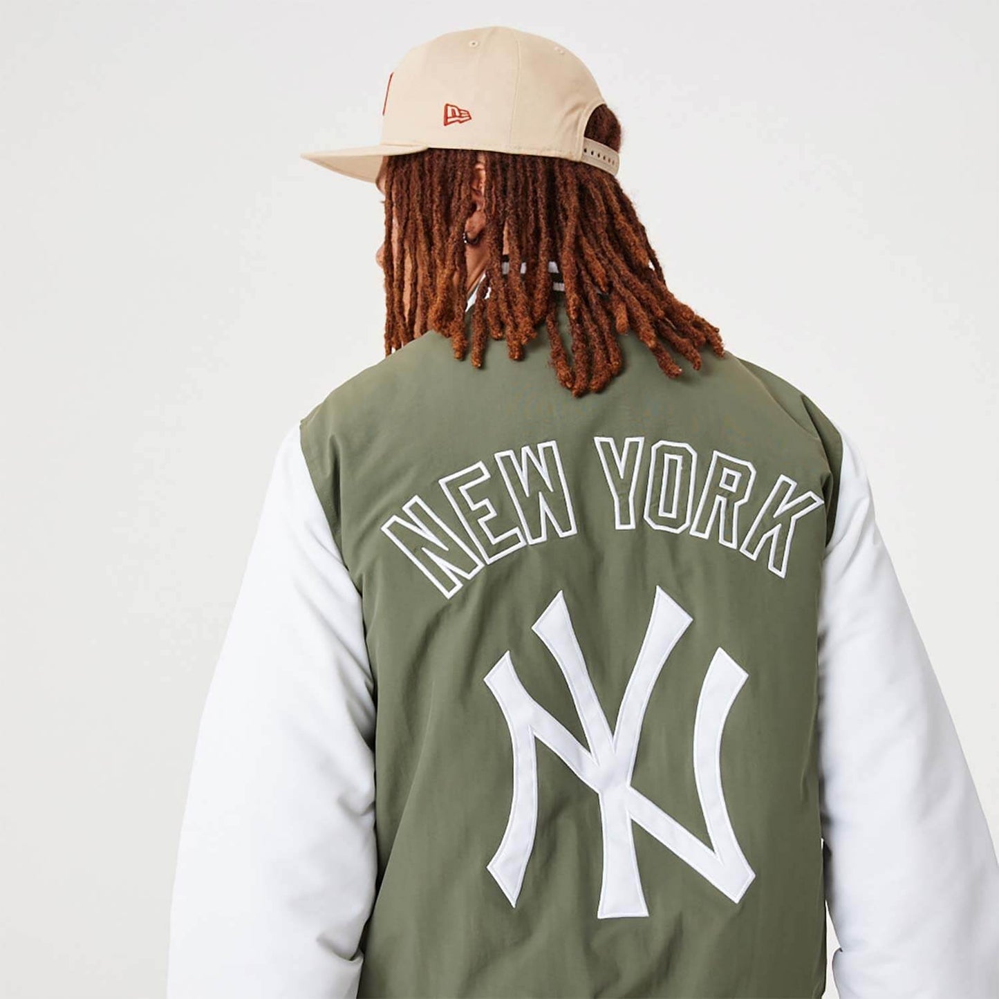 NEW ERA New York Yankees MLB Team Logo Medium Green Bomber Jacket Green