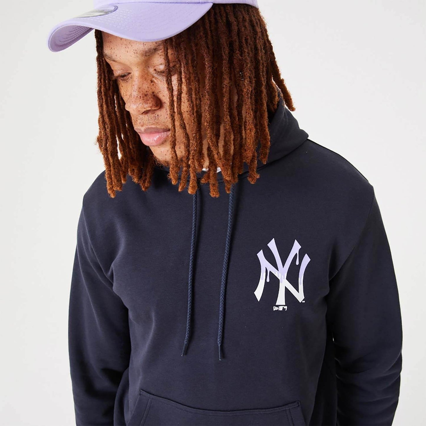 Mikina s kapucňou NEW ERA New York Yankees MLB Drip Logo Navy Pullover Hoodie tmavomodrá