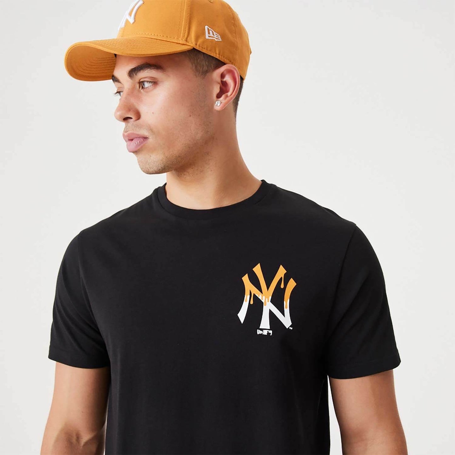 NEW ERA New York Yankees MLB Drip Logo Black T-Shirt Black