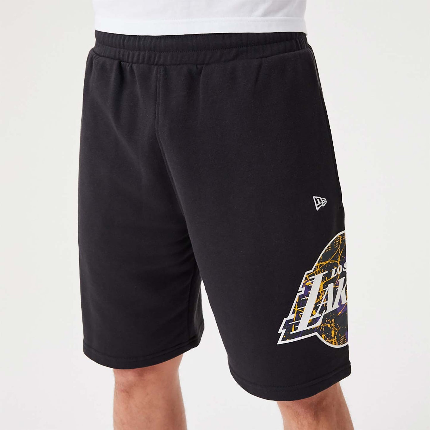 NEW ERA LA Lakers NBA Team Logo Black Shorts Black