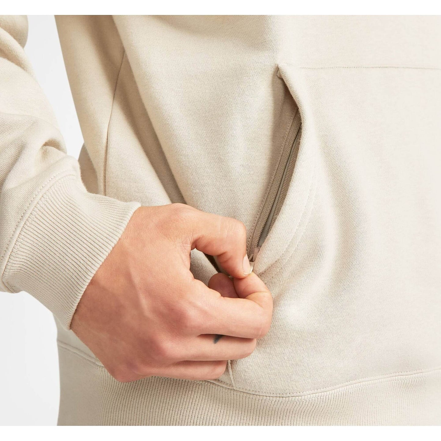 Mikina s kapucňou Converse CONS Fleece Pullover Hoodie bledohnedá