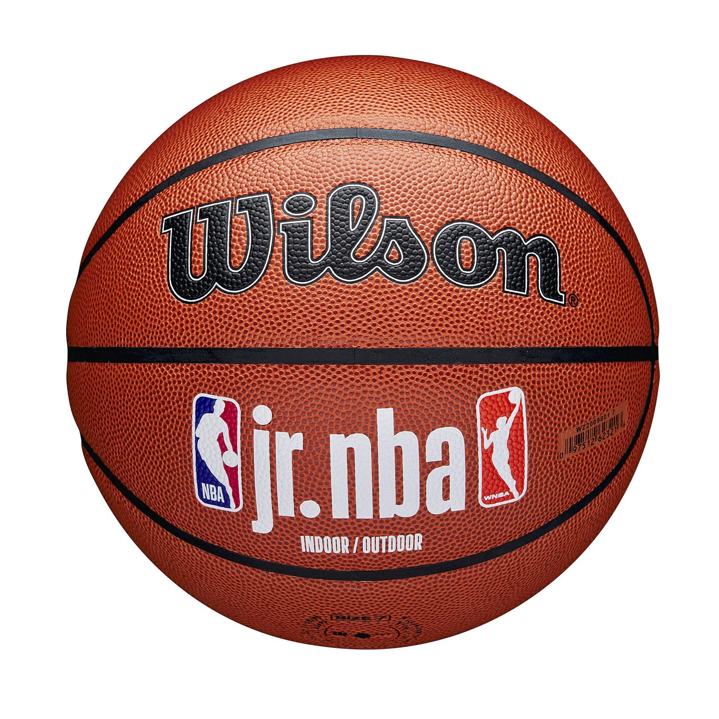Wilson Jr. NBA Fam Logo Indoor Outdoor Bskt (sz. 5) White/Brown