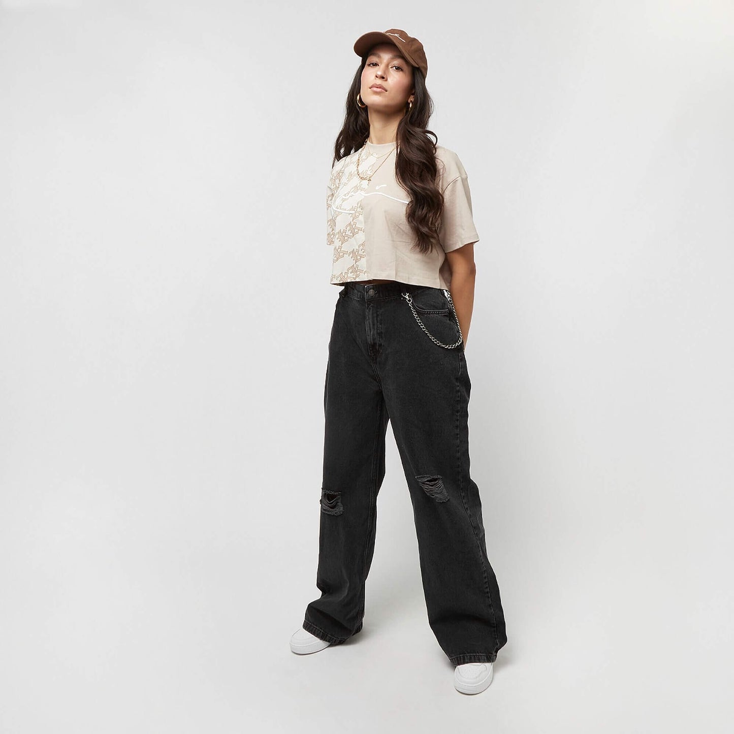 Dámske džínsy Karl Kani KK OG Extra Wide Five Pocket Denim vintage black čierne