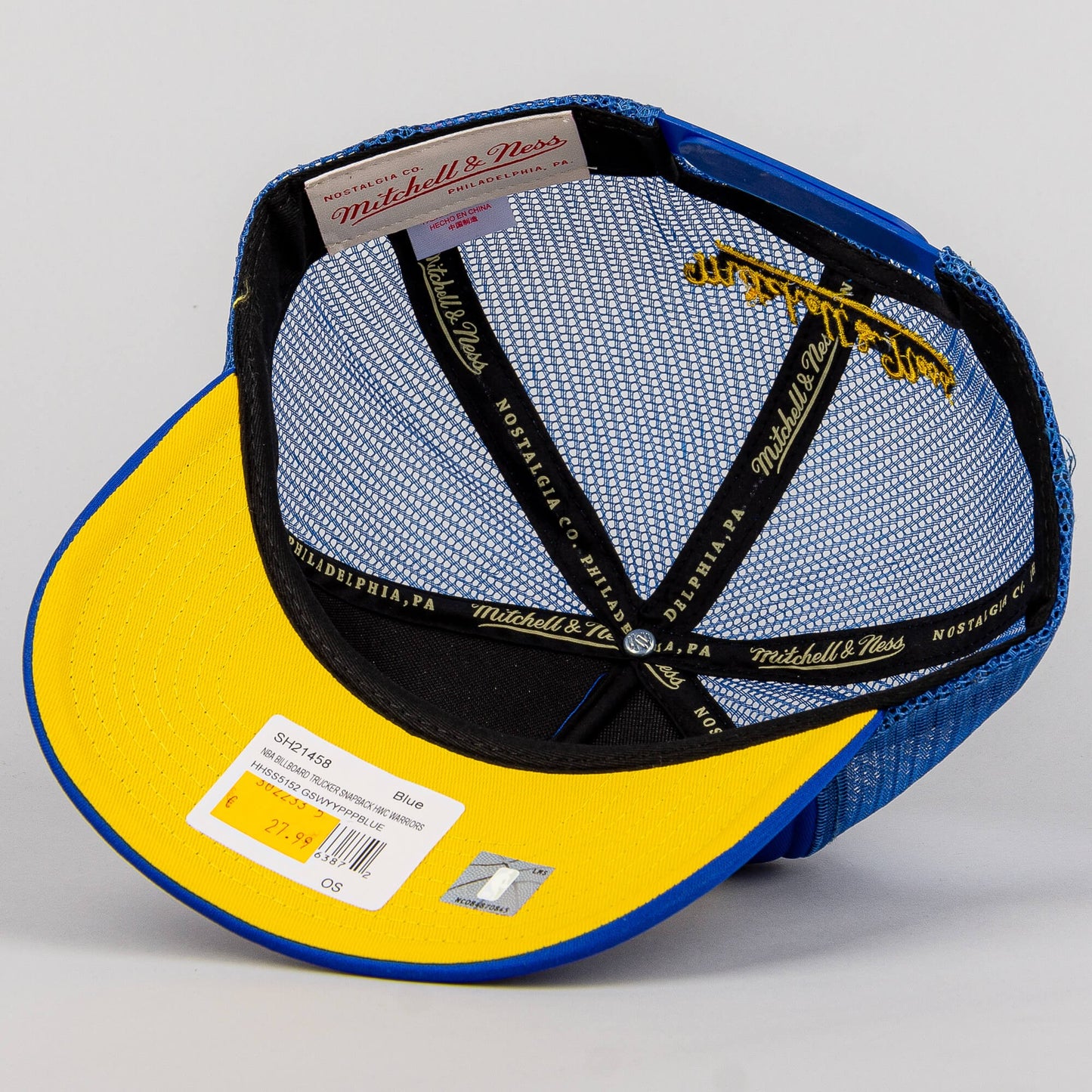 Šiltovka so sieťkou Mitchell & Ness NBA Billboard Snapback HWC Golden State Warriors modrá