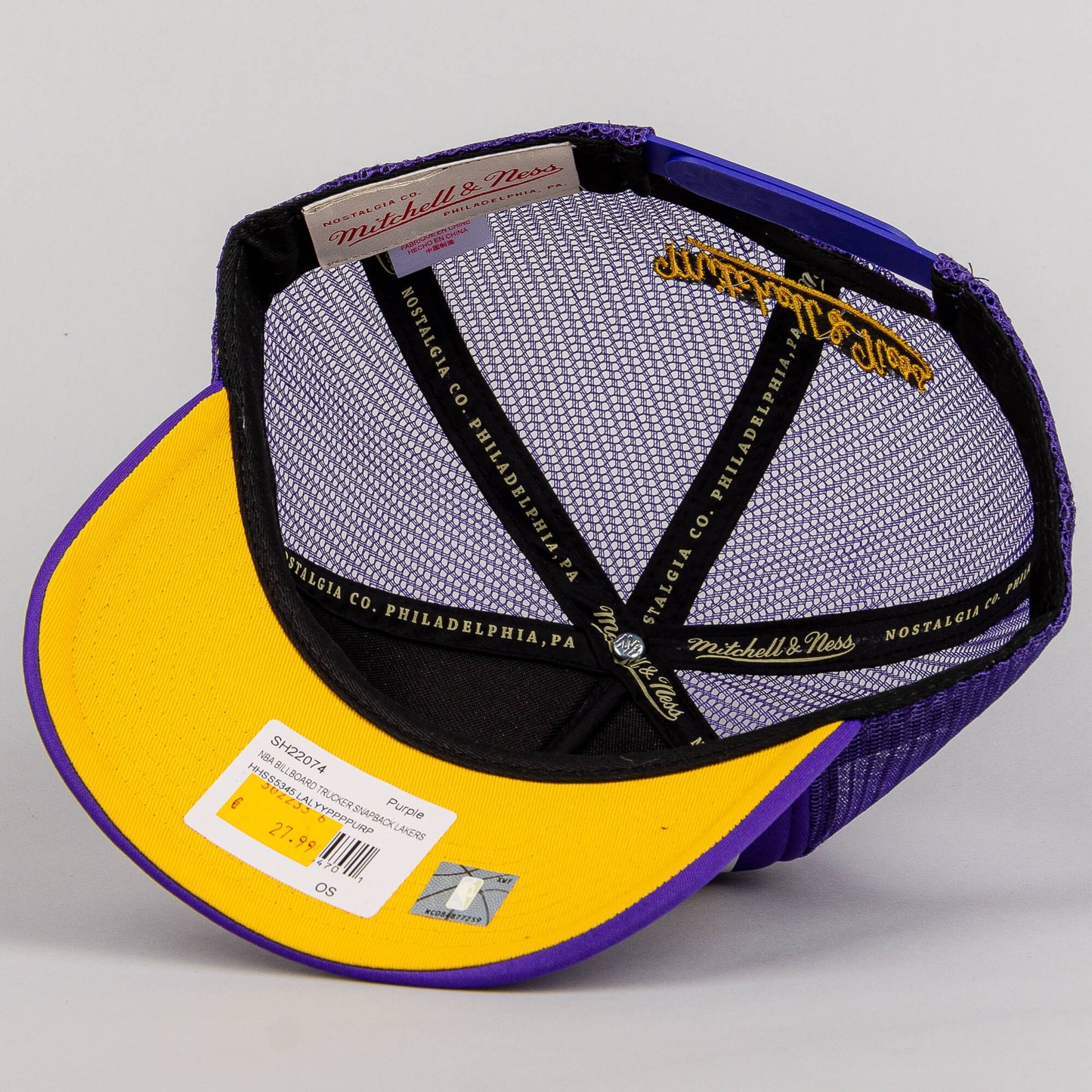 Mitchell & Ness NBA Billboard Trucker Snapback Los Angeles Lakers Purple