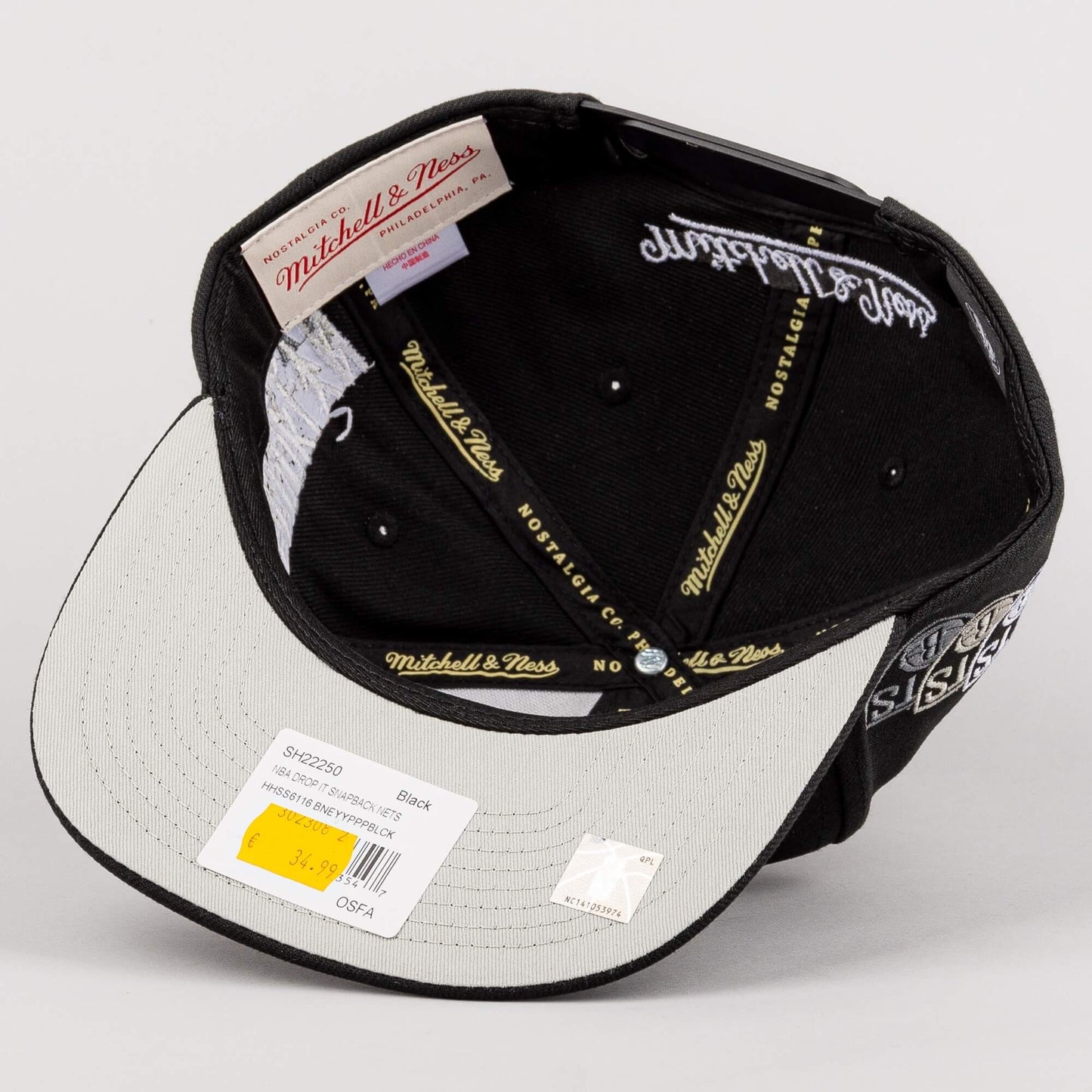 Šiltovka Mitchell & Ness NBA Drop It Snapback Brooklyn Nets čierna