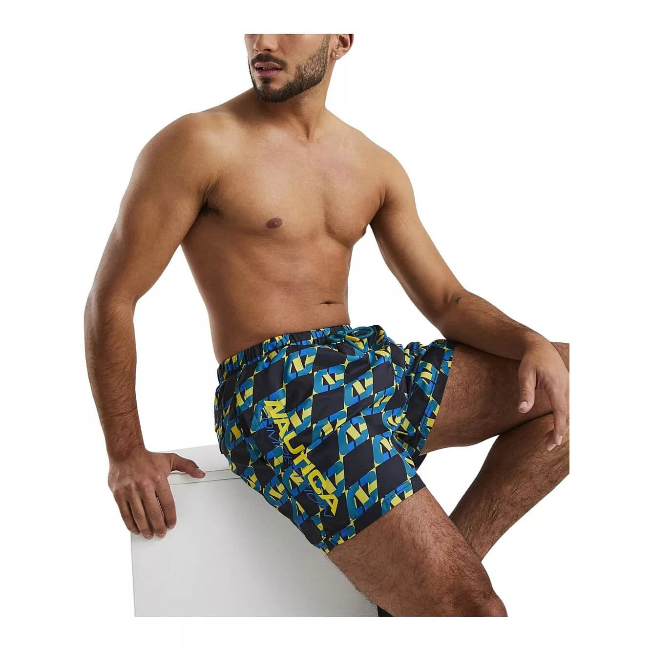 Plavecké šortky Nautica Competition Port Davy 4'' Swim Short vzorované
