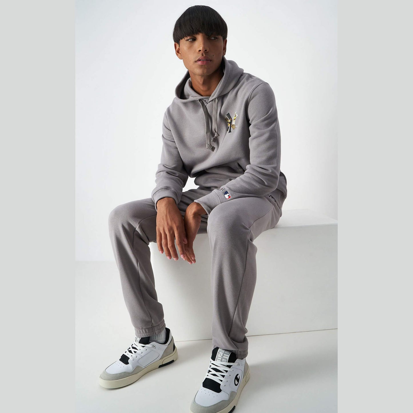 Champion MLB Knitted hooded sweatshirt Grey