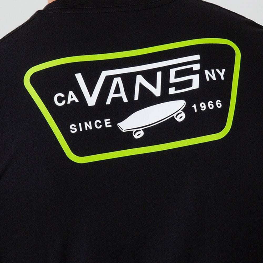 Vans Full Patch Back Ss Tee Black/Lime Green
