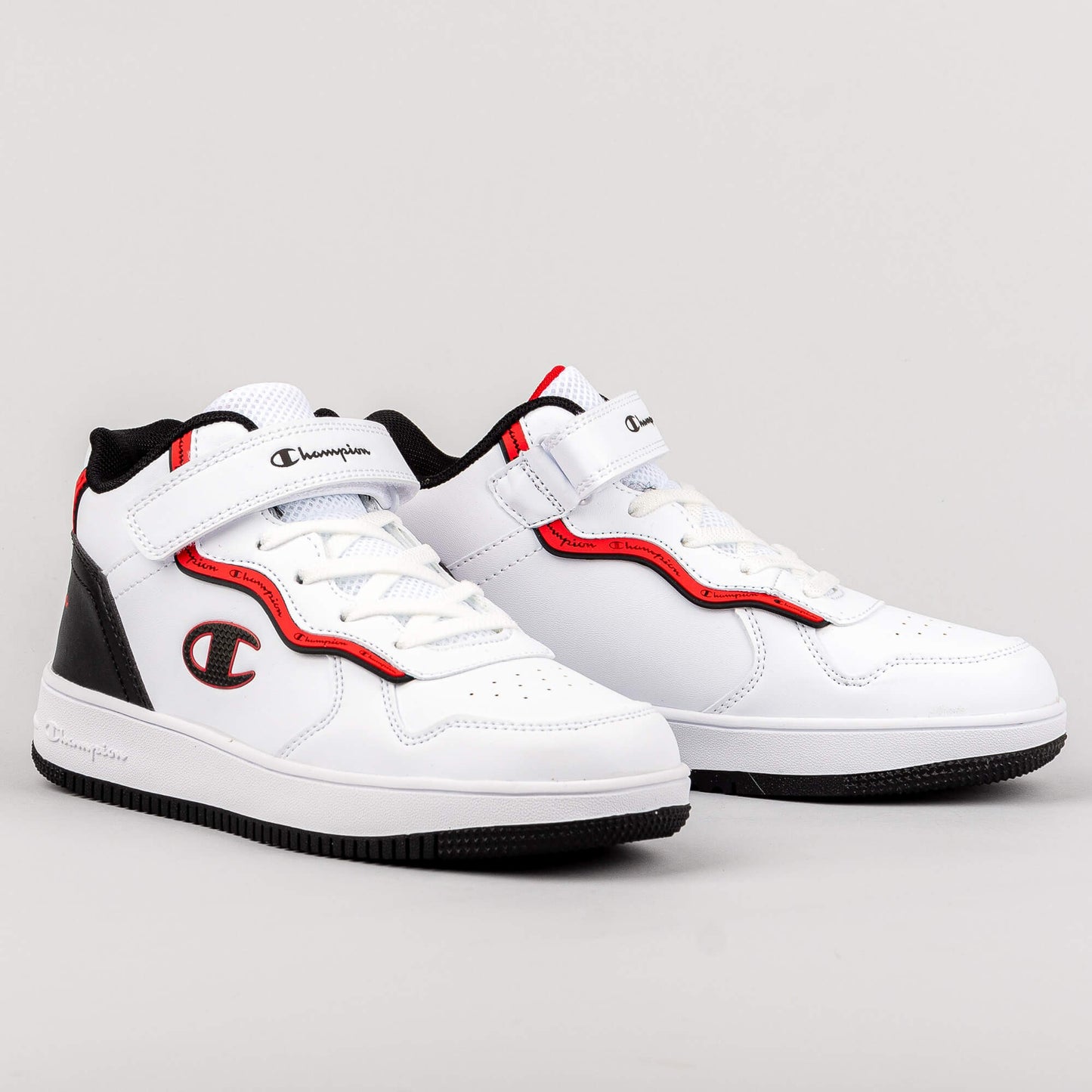 Detské tenisky Champion Mid Cut Shoe Rebound Alter Mid B Ps White/Black/Red